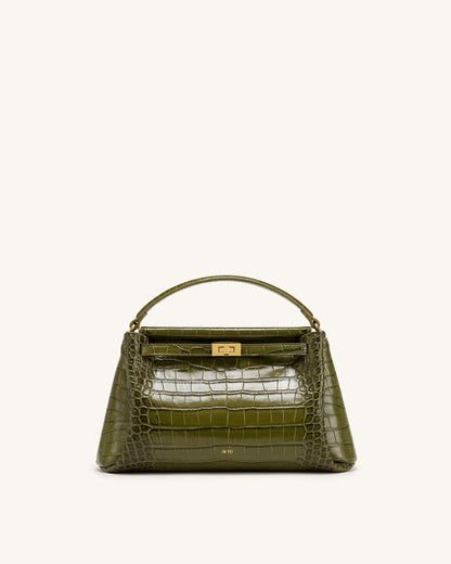 Jw Pei Carmen Top Handle Bag Green Croc