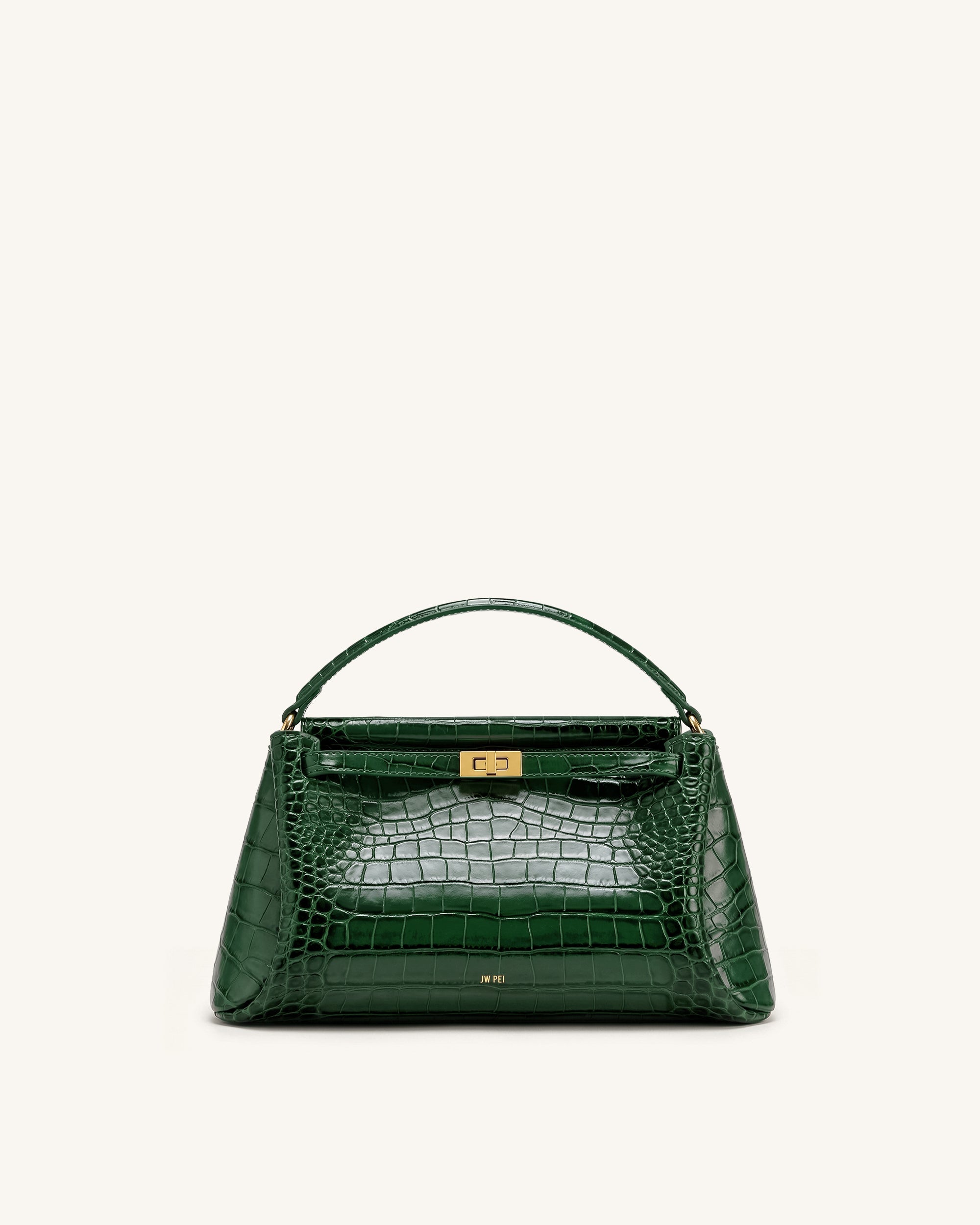 Jw Pei Carmen Top Handle Bag Forest Green Croc