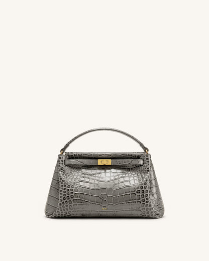 Jw Pei Carmen Top Handle Bag Grey Croc