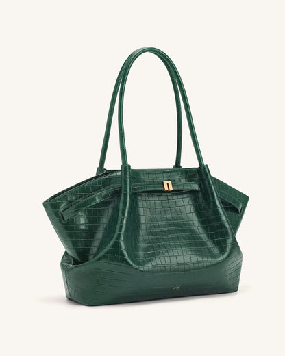 Jw Pei Hana Large Tote Bag Green Croc