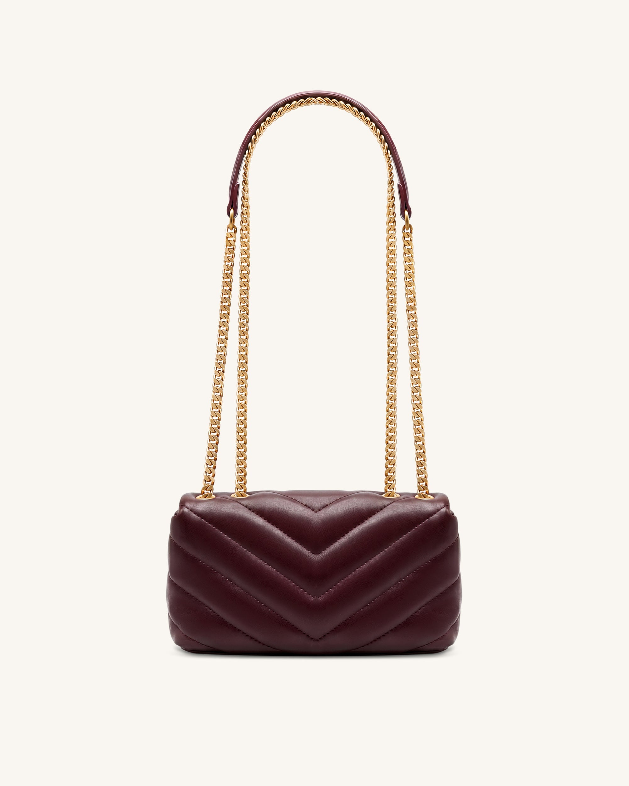 Jw Pei Riley Dachshund Quilted Flap Shoulder Bag Deep Burgundy