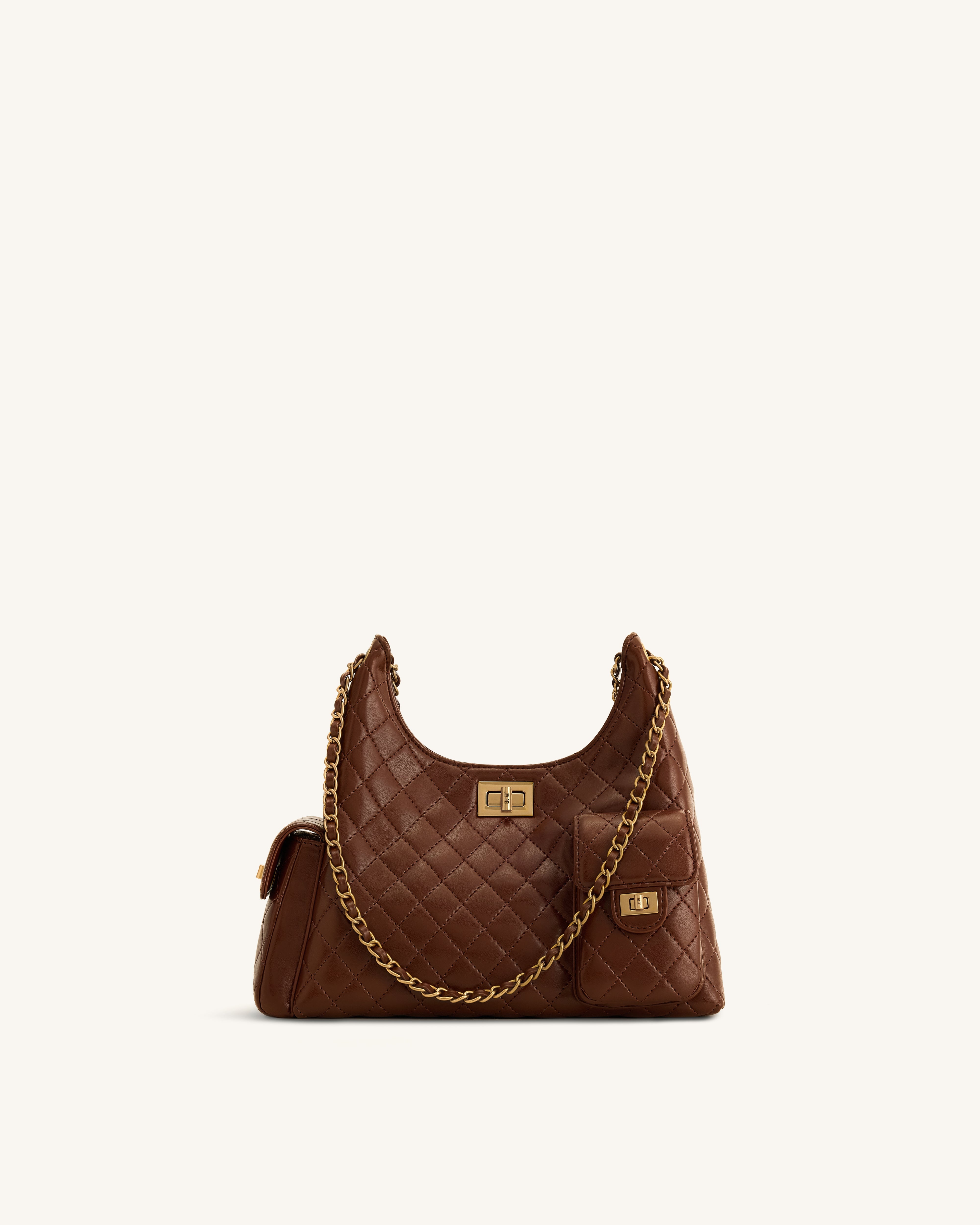 Jw Pei Vivian Quilted Chain Shoulder Bag Brown