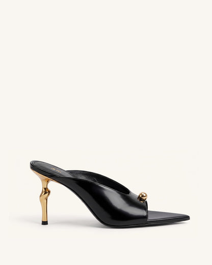 Jw Pei Noemi Pointed Toe Mule Heels Black