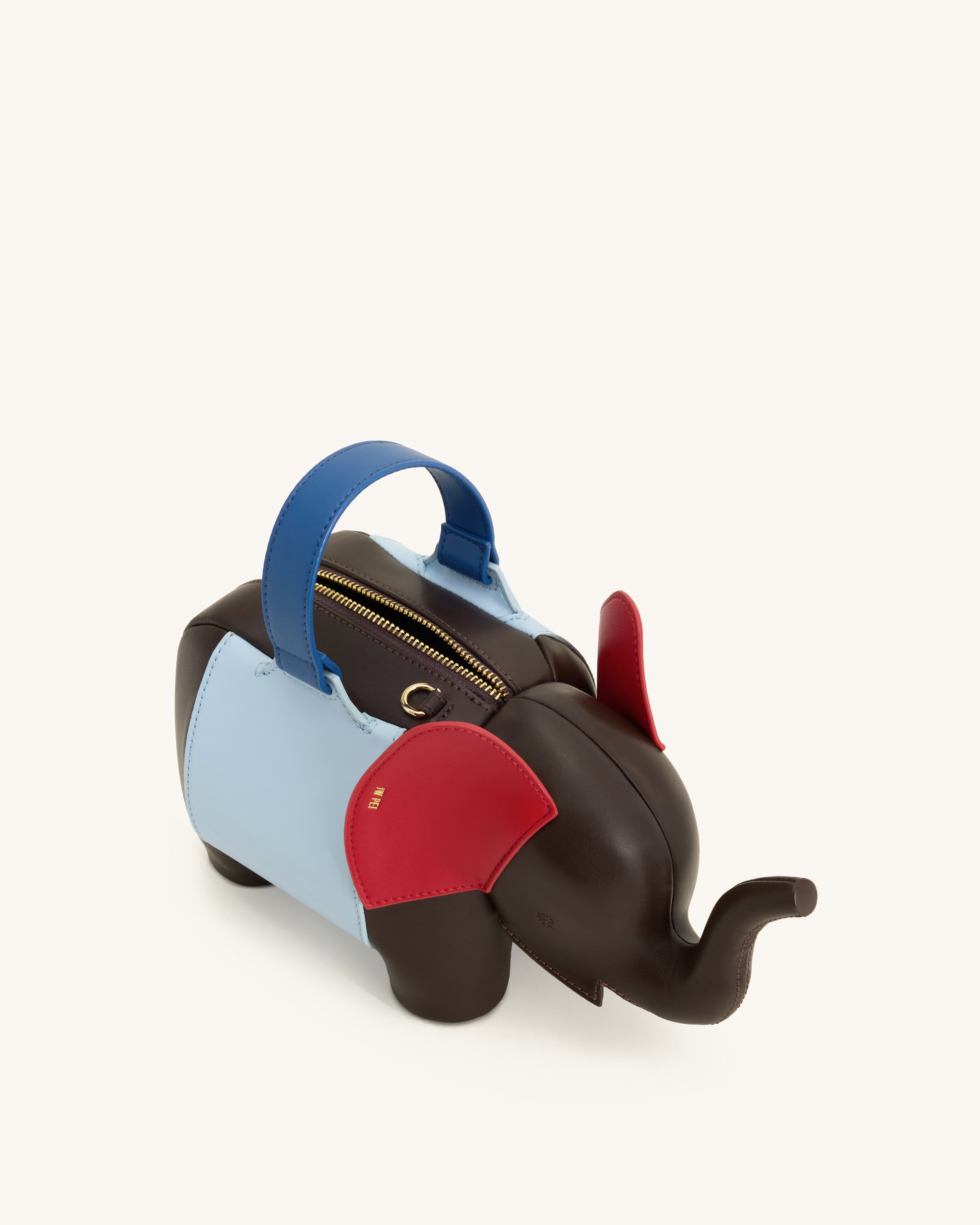 Jw Pei Claire Elephant Shaped Handbag Dark Brown/Blue