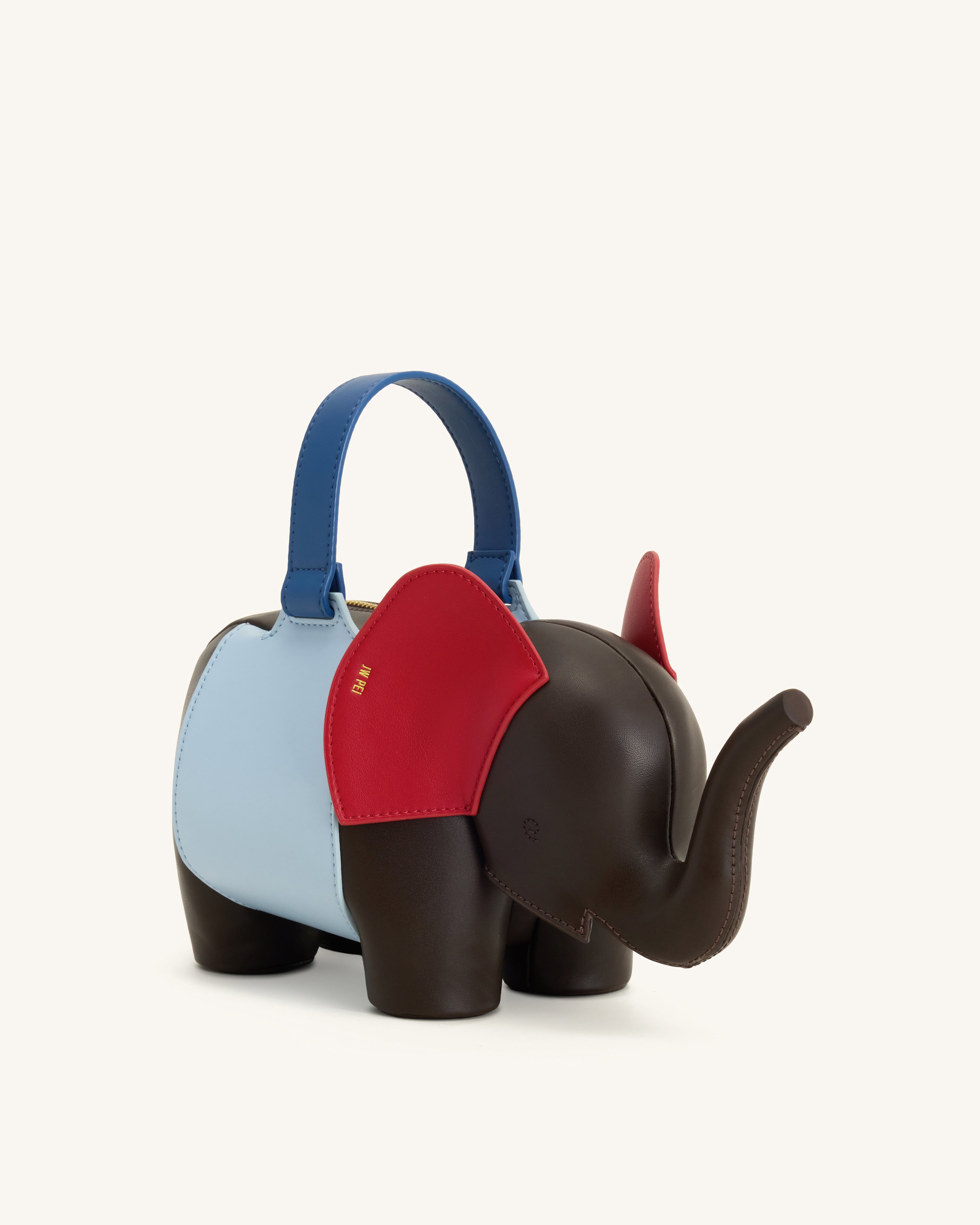 Jw Pei Claire Elephant Shaped Handbag Dark Brown/Blue