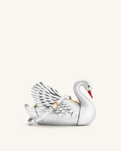 Jw Pei Alani Swan Shaped Crossbody Bag Silver