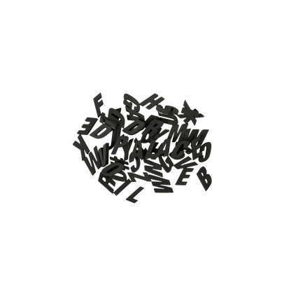 Palace Alphabet Fridge Magnets Black