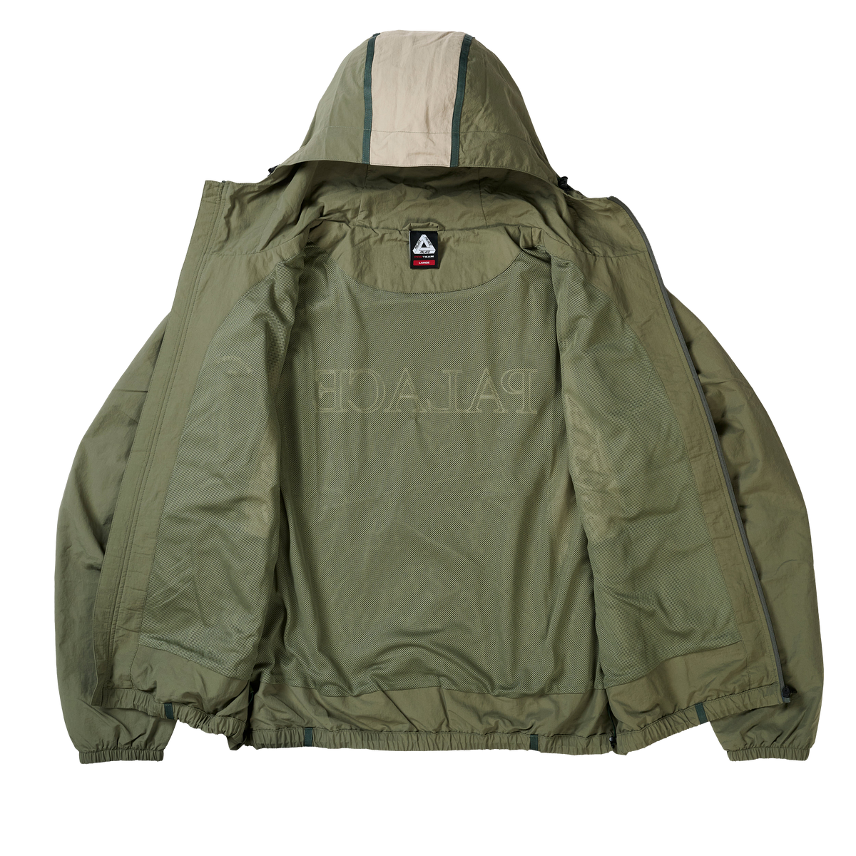 Palace Skateboards Scrum Hooded Shell Jacket Olive
