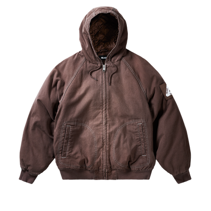 Palace Skateboards 10 OZ Hooded Canvas Jacket Brown