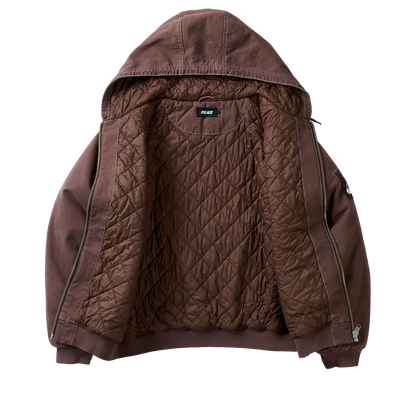 Palace Skateboards 10 OZ Hooded Canvas Jacket Brown