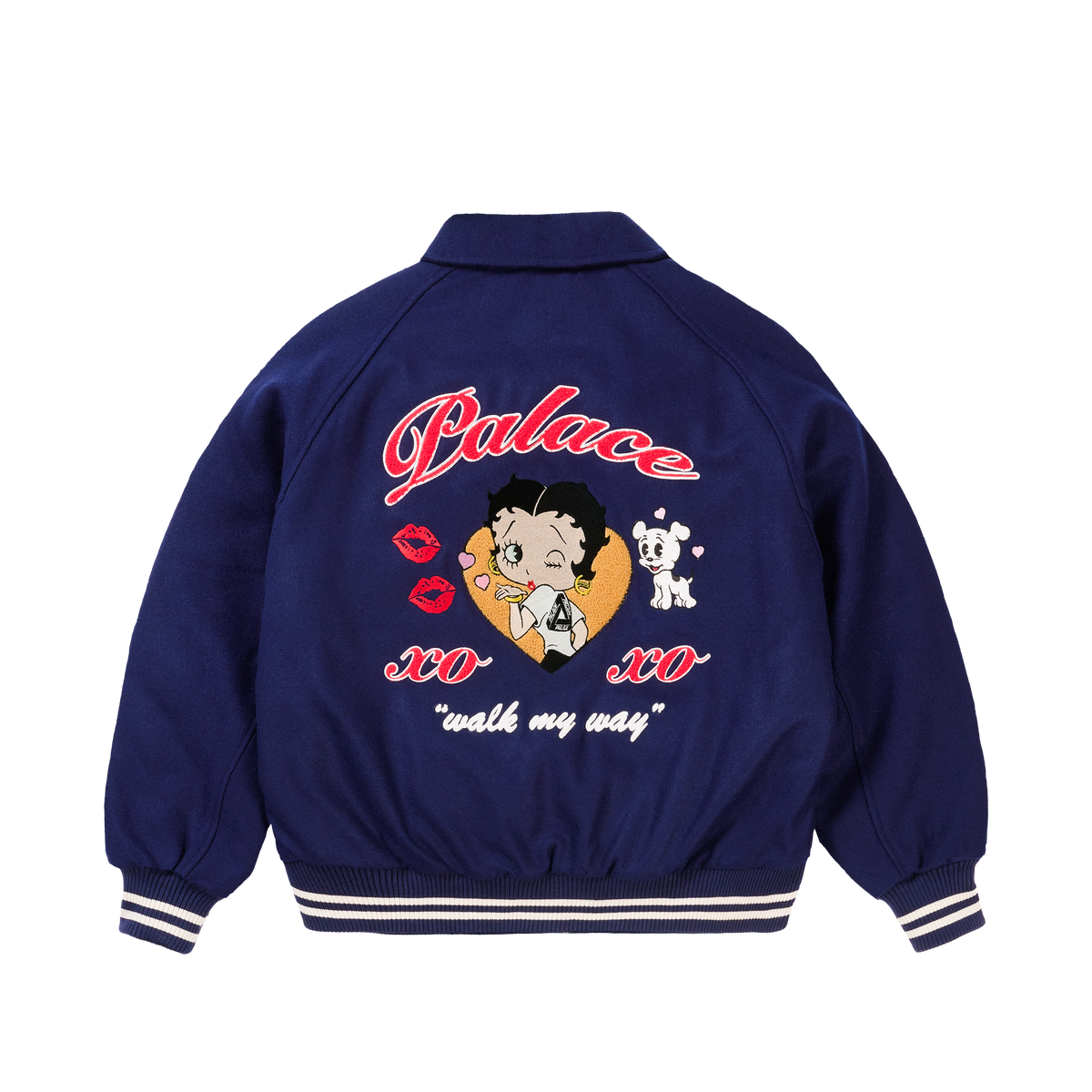 Palace Skateboards Betty BOOP Varsity Jacket NAVY