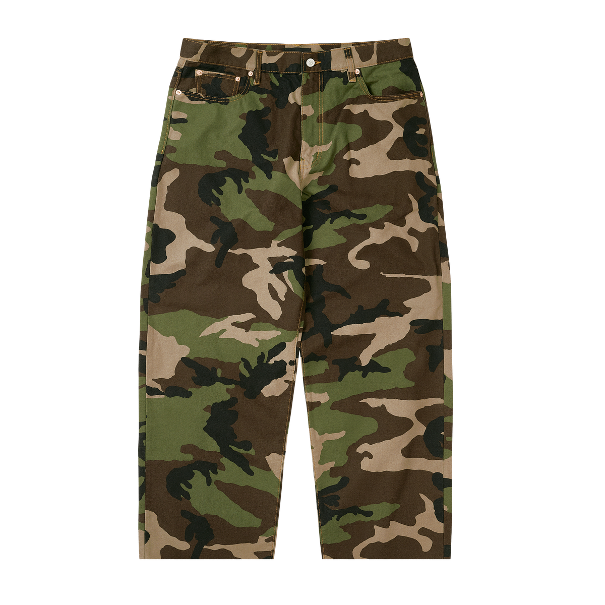 Palace Skateboards Legacy P90 Baggy JEAN Woodland CAMO