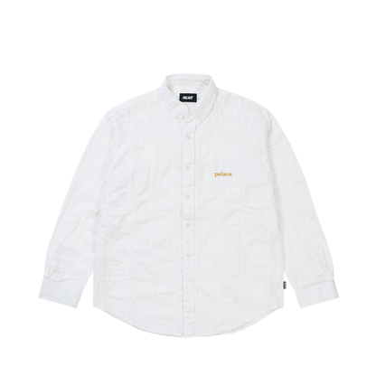 Palace Skateboards SEER Patch Oxford Shirt White