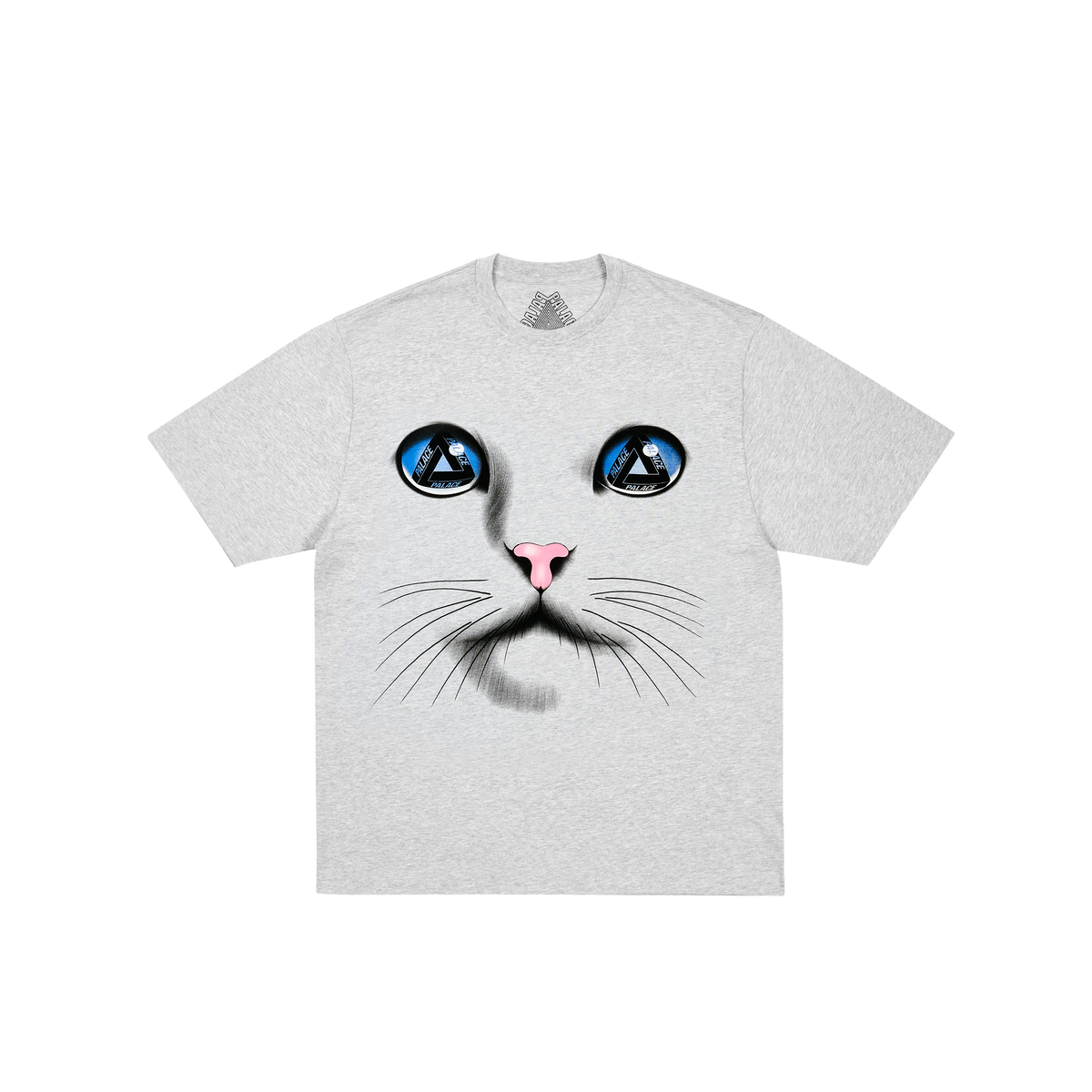 Palace Skateboards CAT FACE T-Shirt GREY MARL