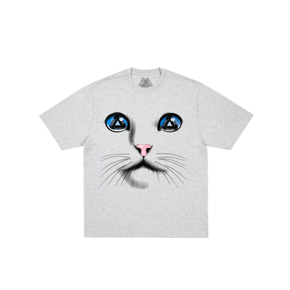 Palace Skateboards CAT FACE T-Shirt GREY MARL
