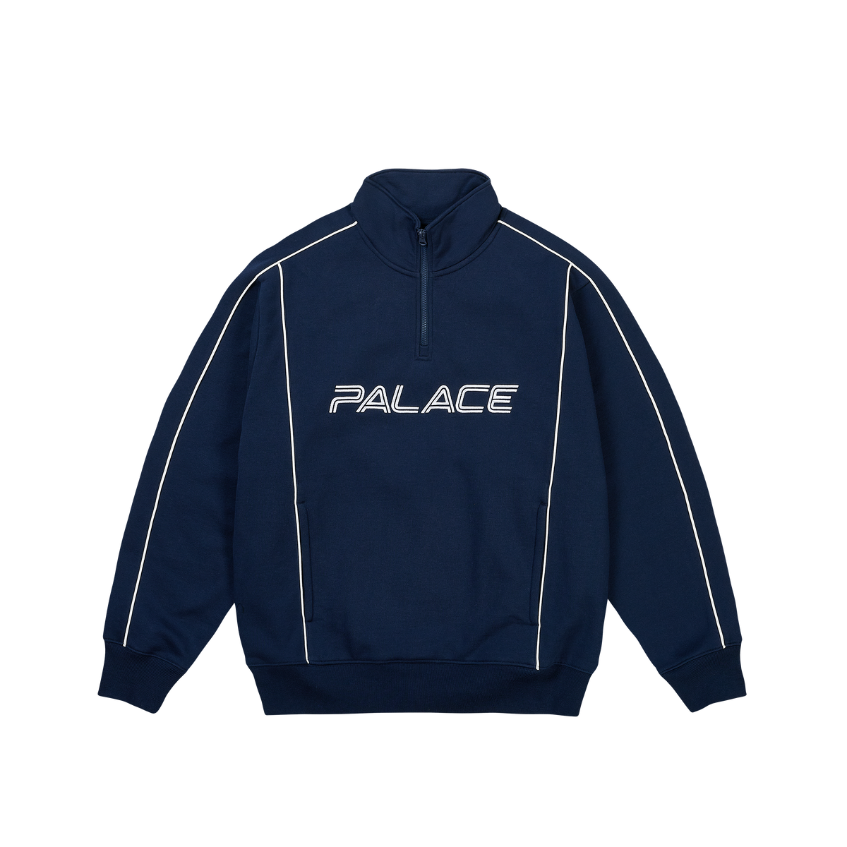 Palace Skateboards Piped 1 / 4 ZIP NAVY
