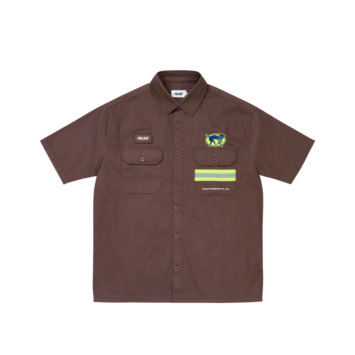 Palace Skateboards Transport Shirt Brown