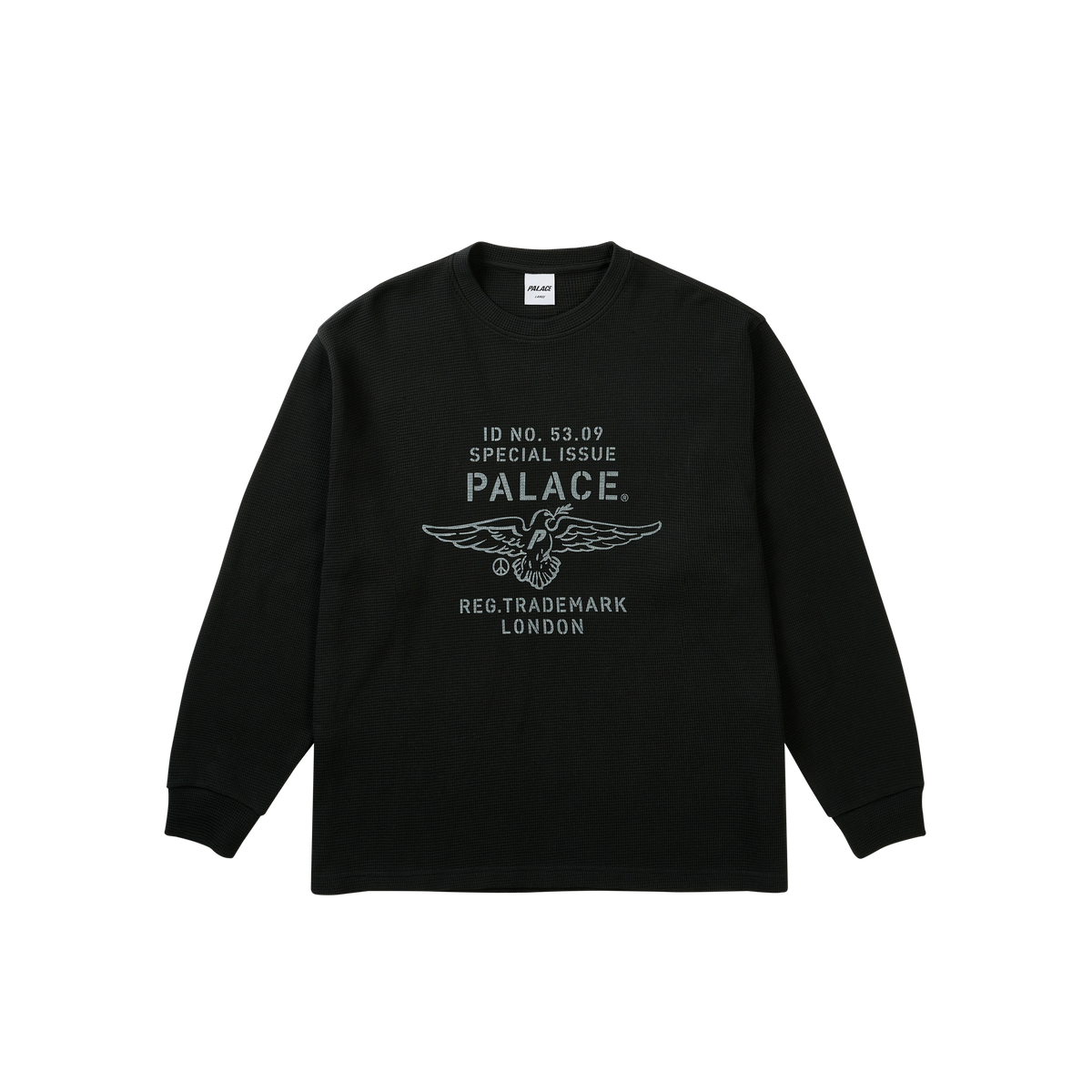 Palace Skateboards DOVE Stamp Waffle Longsleeve Black