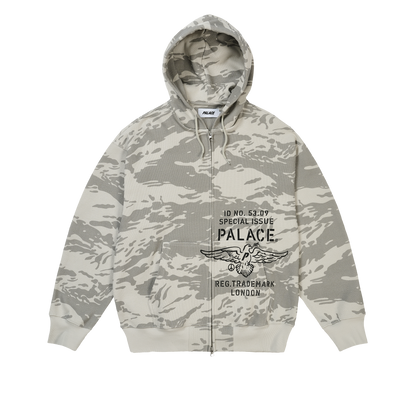 Palace Skateboards DOVE Stamp Waffle ZIP HOOD SNOW CAMO