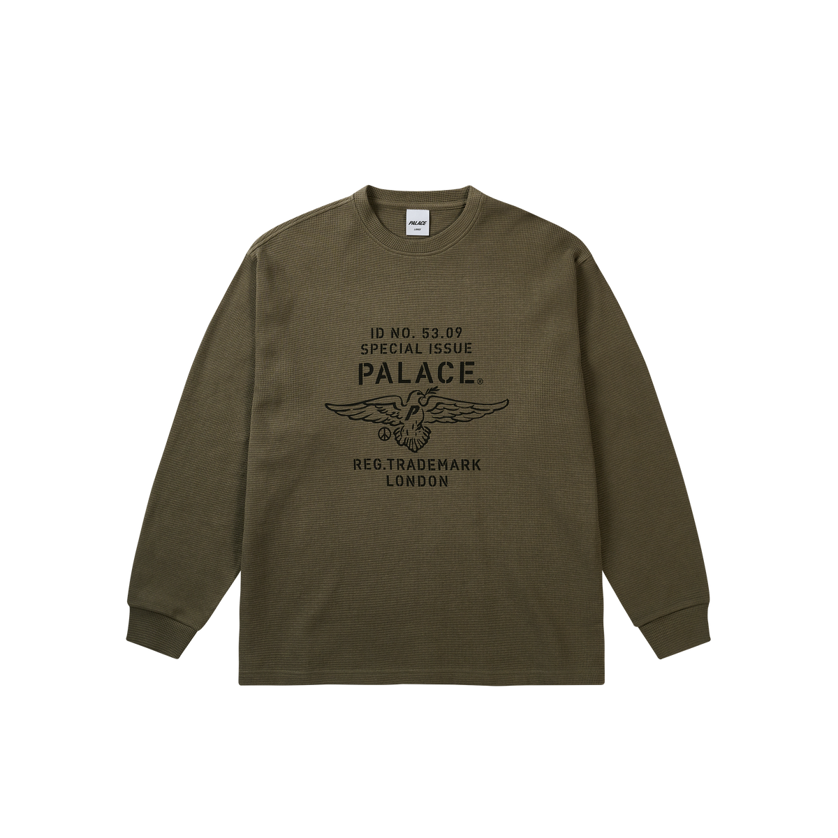 Palace Skateboards DOVE Stamp Waffle Longsleeve Black
