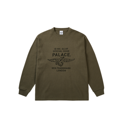 Palace Skateboards DOVE Stamp Waffle Longsleeve Black