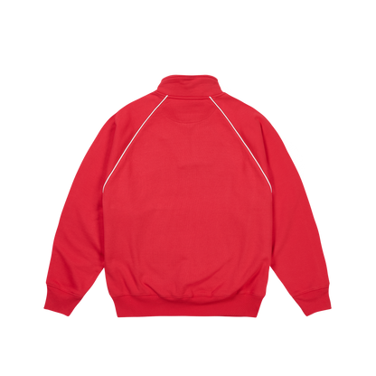Palace Skateboards Piped 1 / 4 ZIP Racey RED