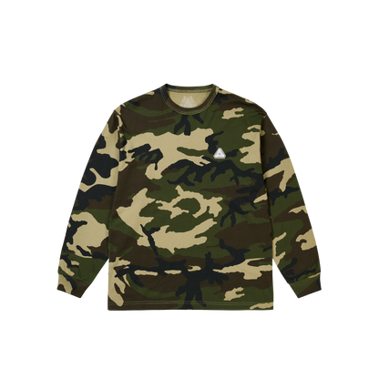 Palace Skateboards Sofar Longsleeve Woodland CAMO