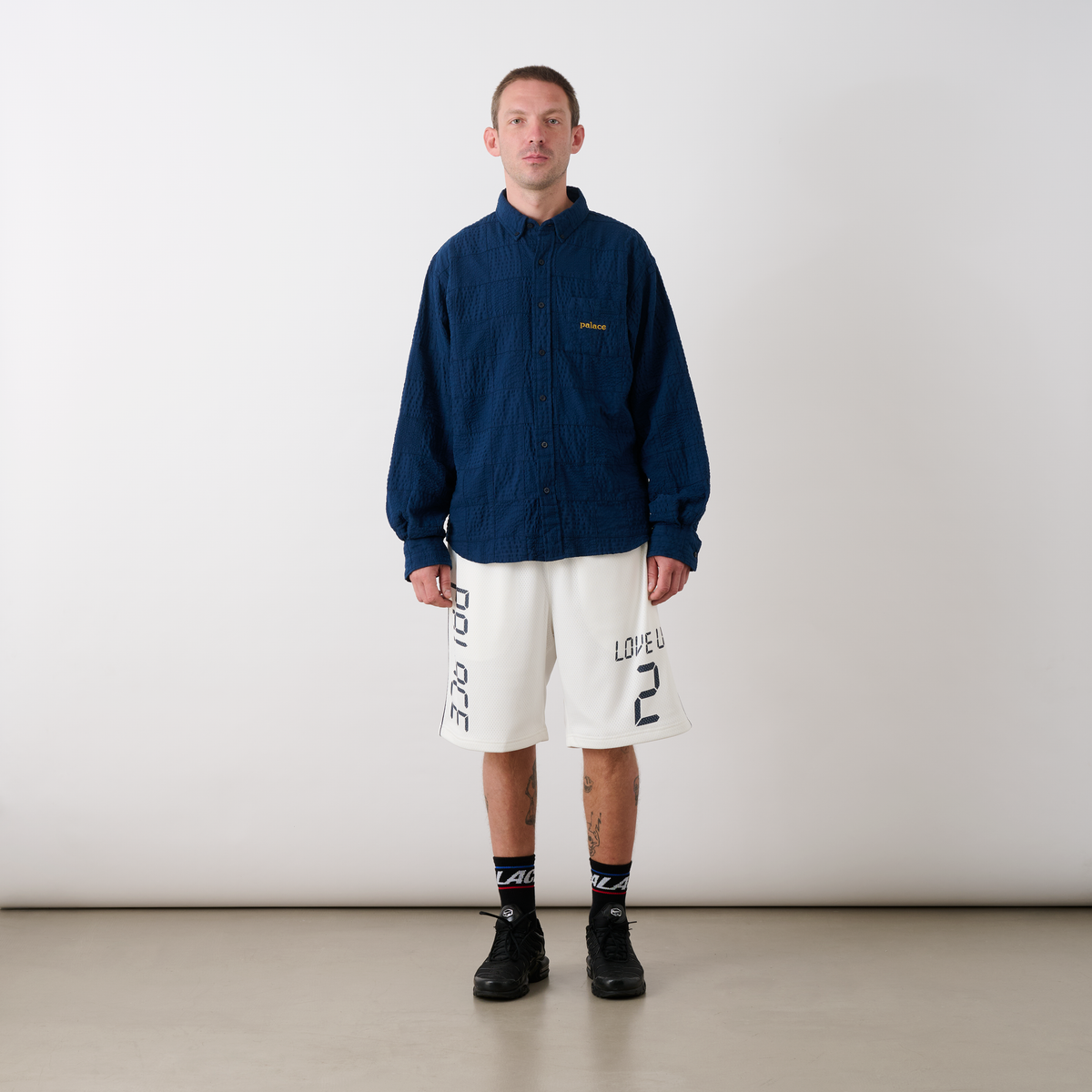 Palace Skateboards SEER Patch Oxford Shirt NAVY