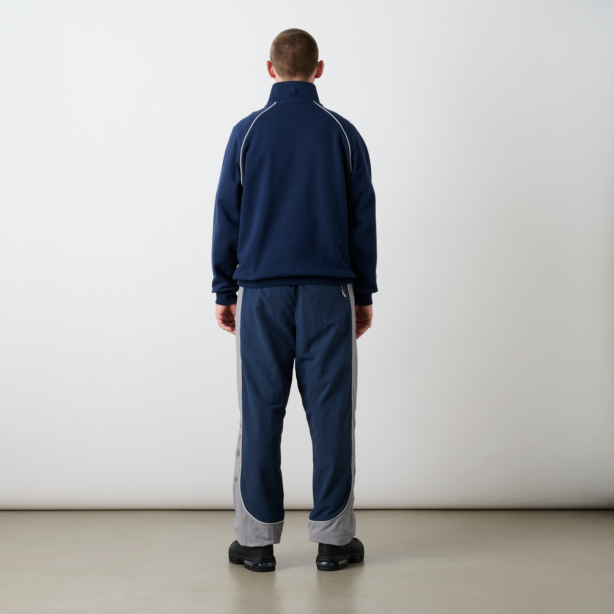 Palace Skateboards Piped 1 / 4 ZIP NAVY