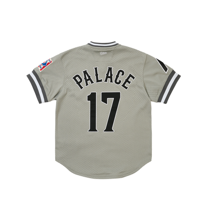 Palace NEW YORK Cubans MESH V-NECK Jersey GREY