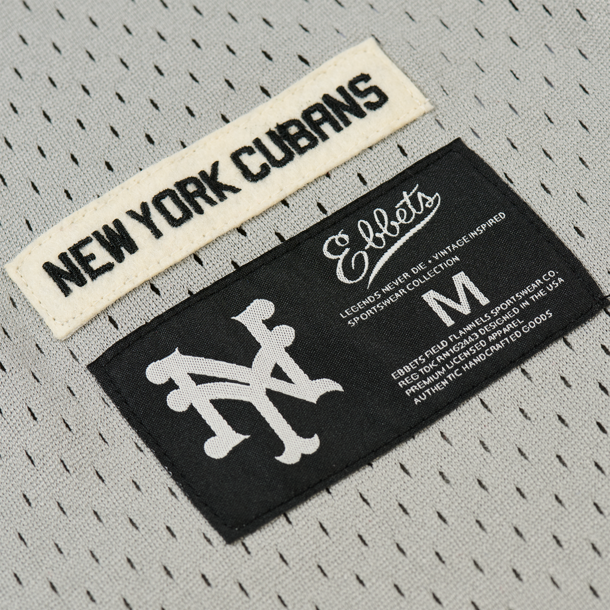 Palace NEW YORK Cubans MESH V-NECK Jersey GREY