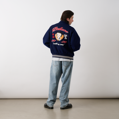 Palace Skateboards Betty BOOP Varsity Jacket NAVY