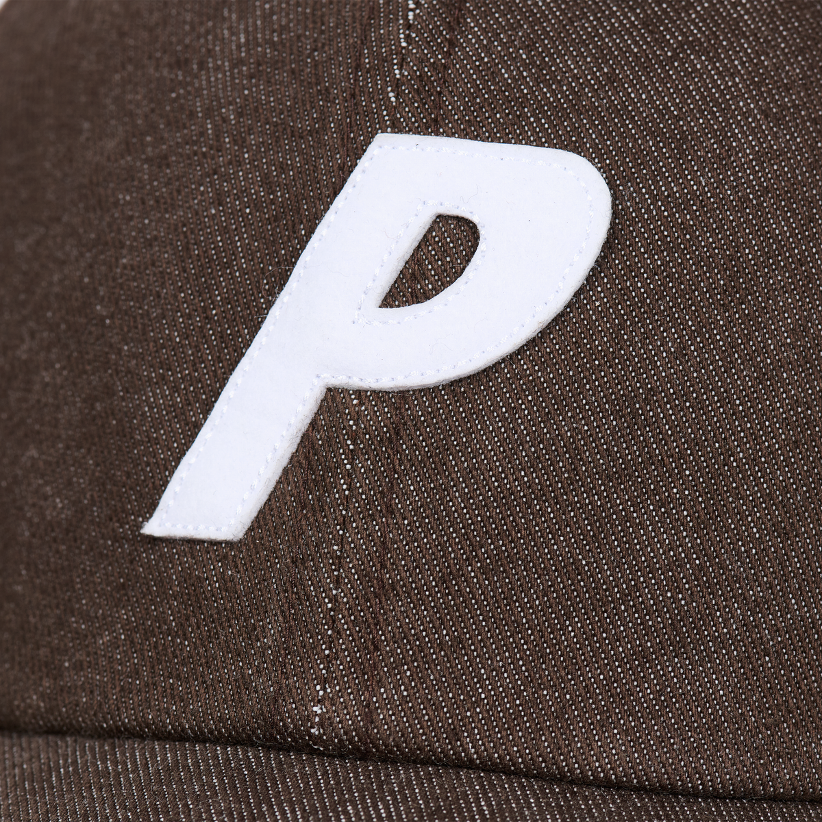 Palace Skateboards Bleached Denim P 6-Panel Brown