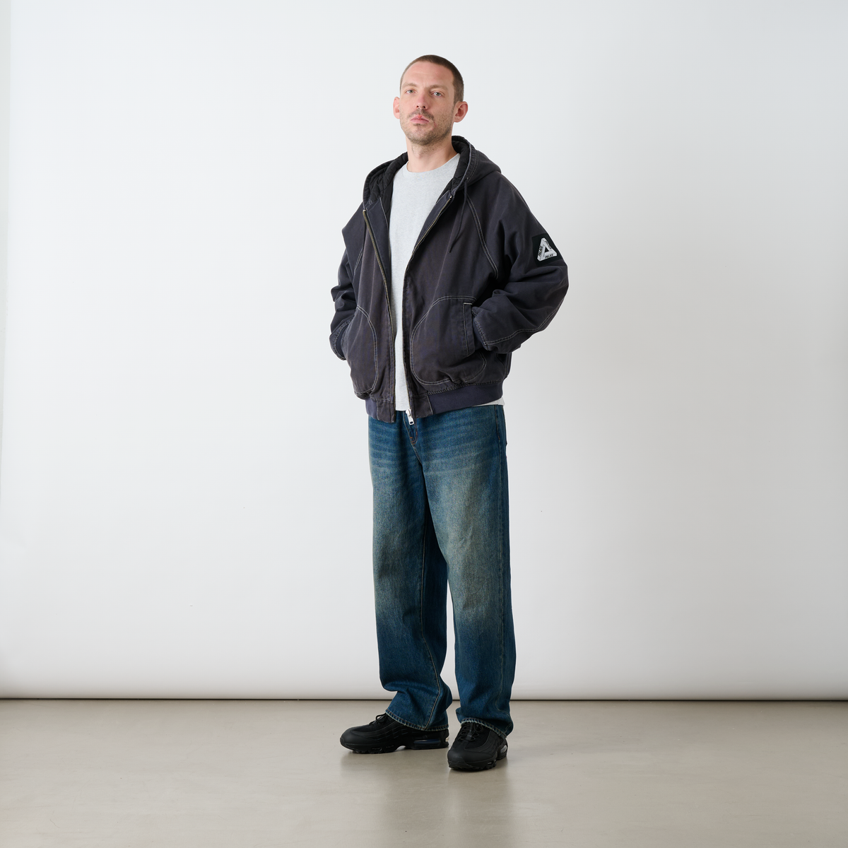 Palace Skateboards 10 OZ Hooded Canvas Jacket Black