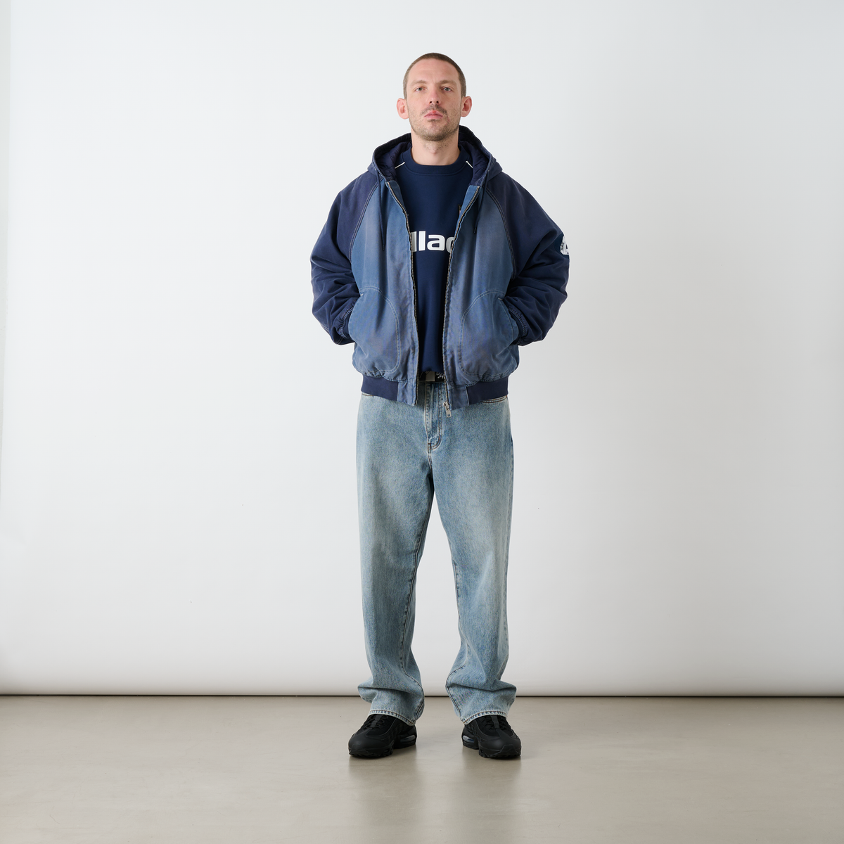 Palace Skateboards 10 OZ Hooded Canvas Jacket NAVY / BLUE