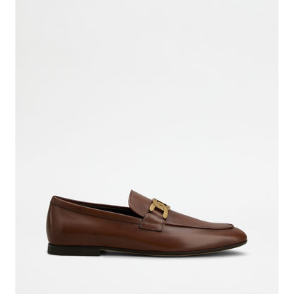 Tods Kate Loafers In Leather Brown Mens
