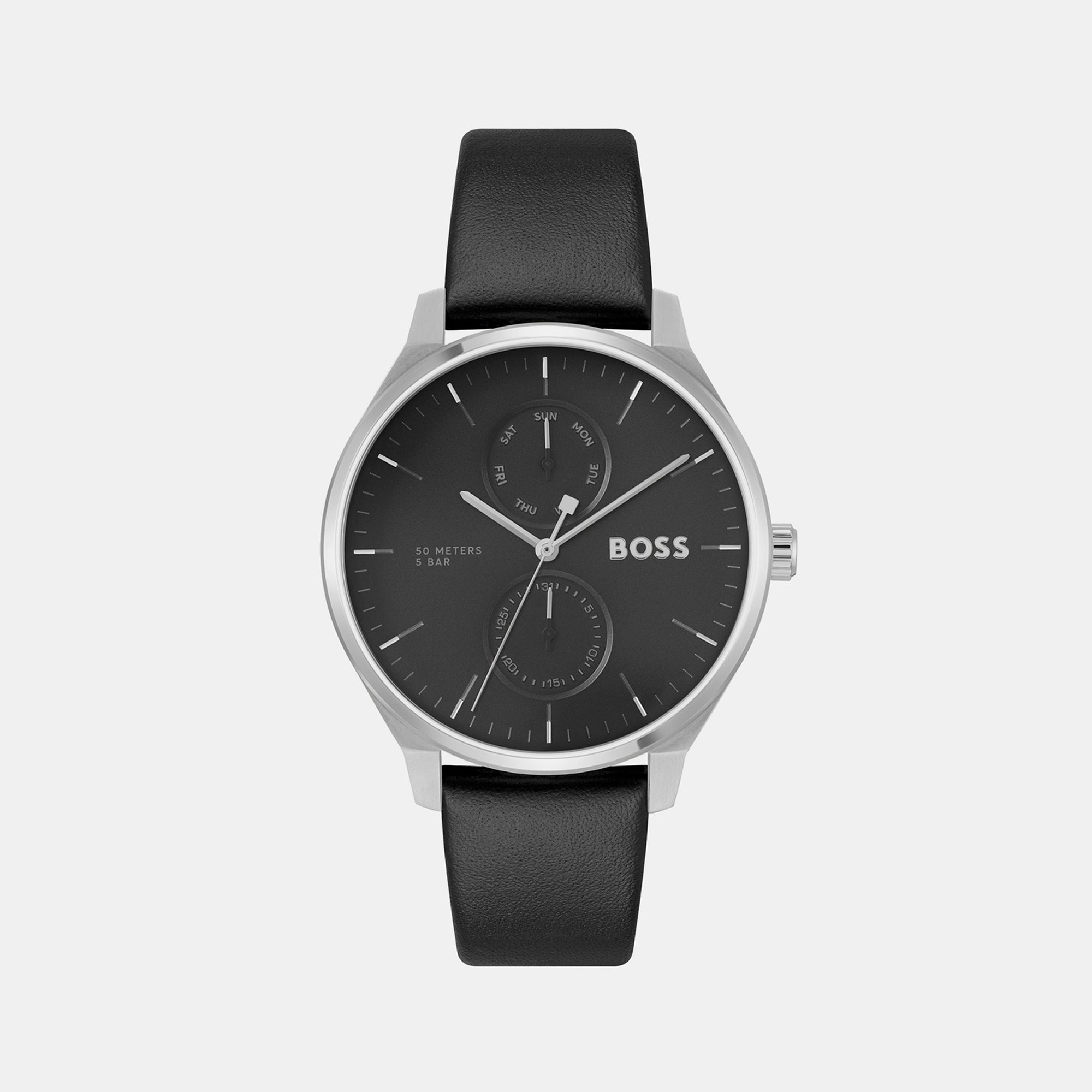 Boss Tyler Men Quartz Black Dial Analog Leather Watch 1514102