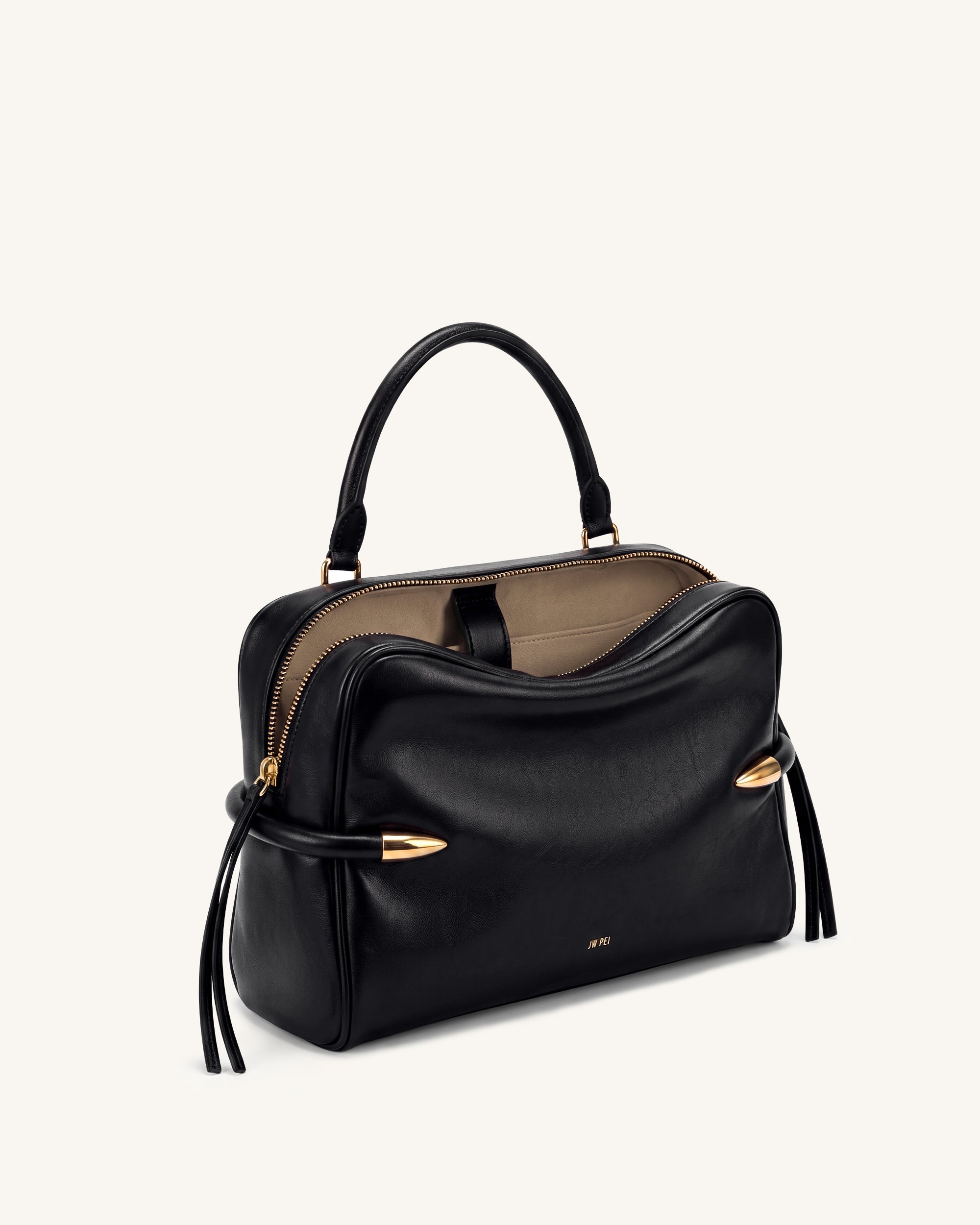 Jw Pei Callie Tusk Detail Shoulder Bag Black