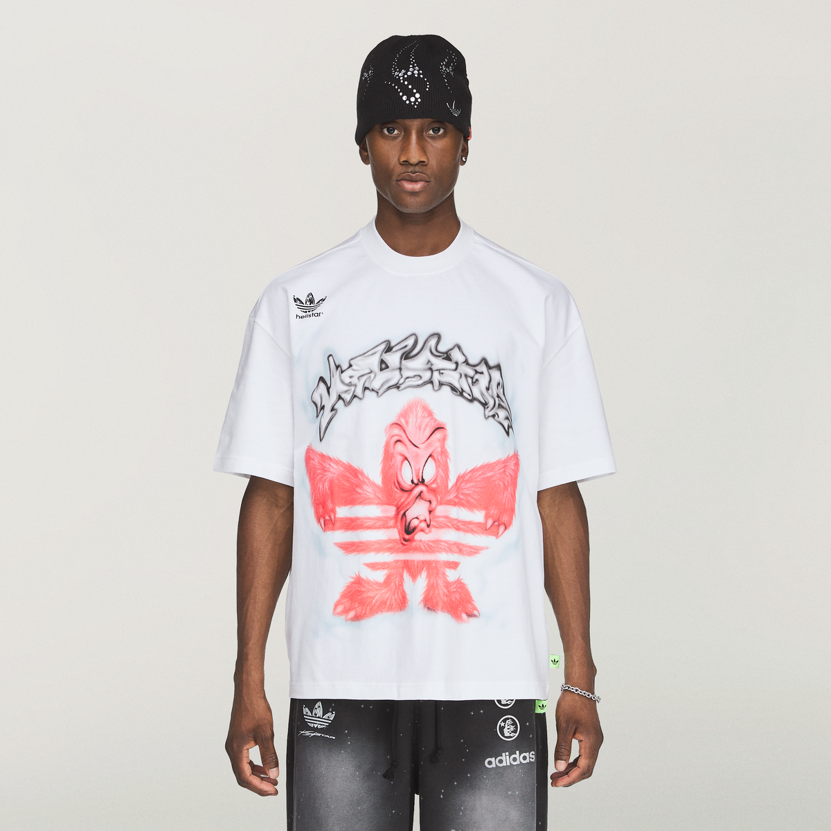 Hellstar X Adidas Graphic T-Shirt (White)