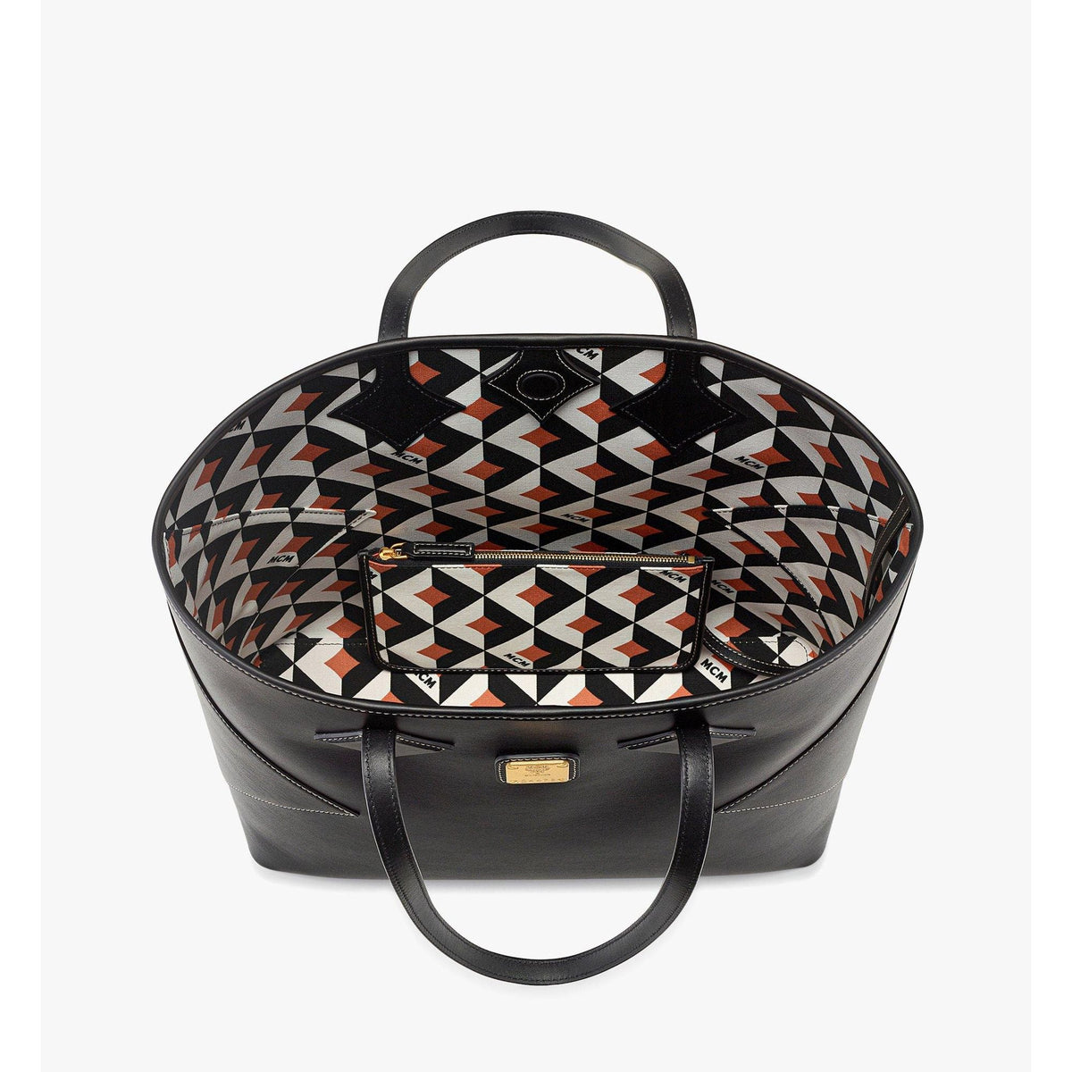 MCM Large Dia Shopper in Calfskin Leather