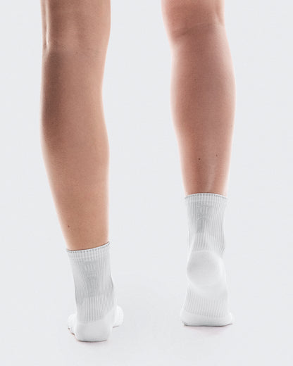 On Performance Run Sock Mid White | Glacier