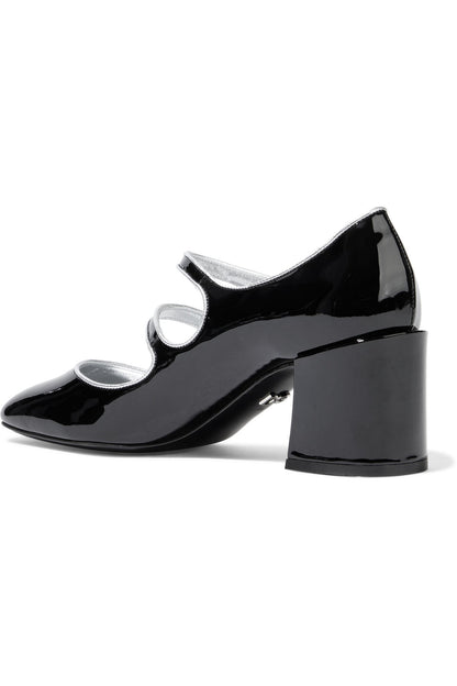Dolce&Gabbana Jackie Crystal-Embellished Patent-Leather Mary Jane Pumps Black Women's