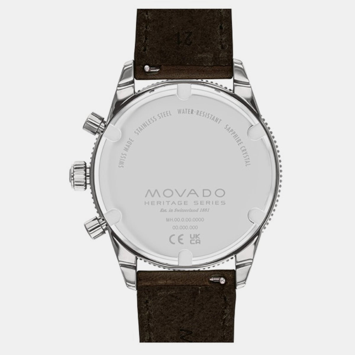 Movado Heritage Calendoplan S Men Quartz Blue Dial Chronograph Stainless Steel Watch 3650121