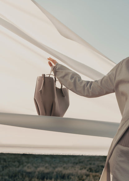 Polene Cyme Mini Textured Taupe