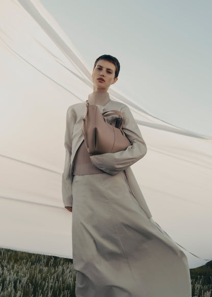 Polene Cyme Mini Textured Taupe