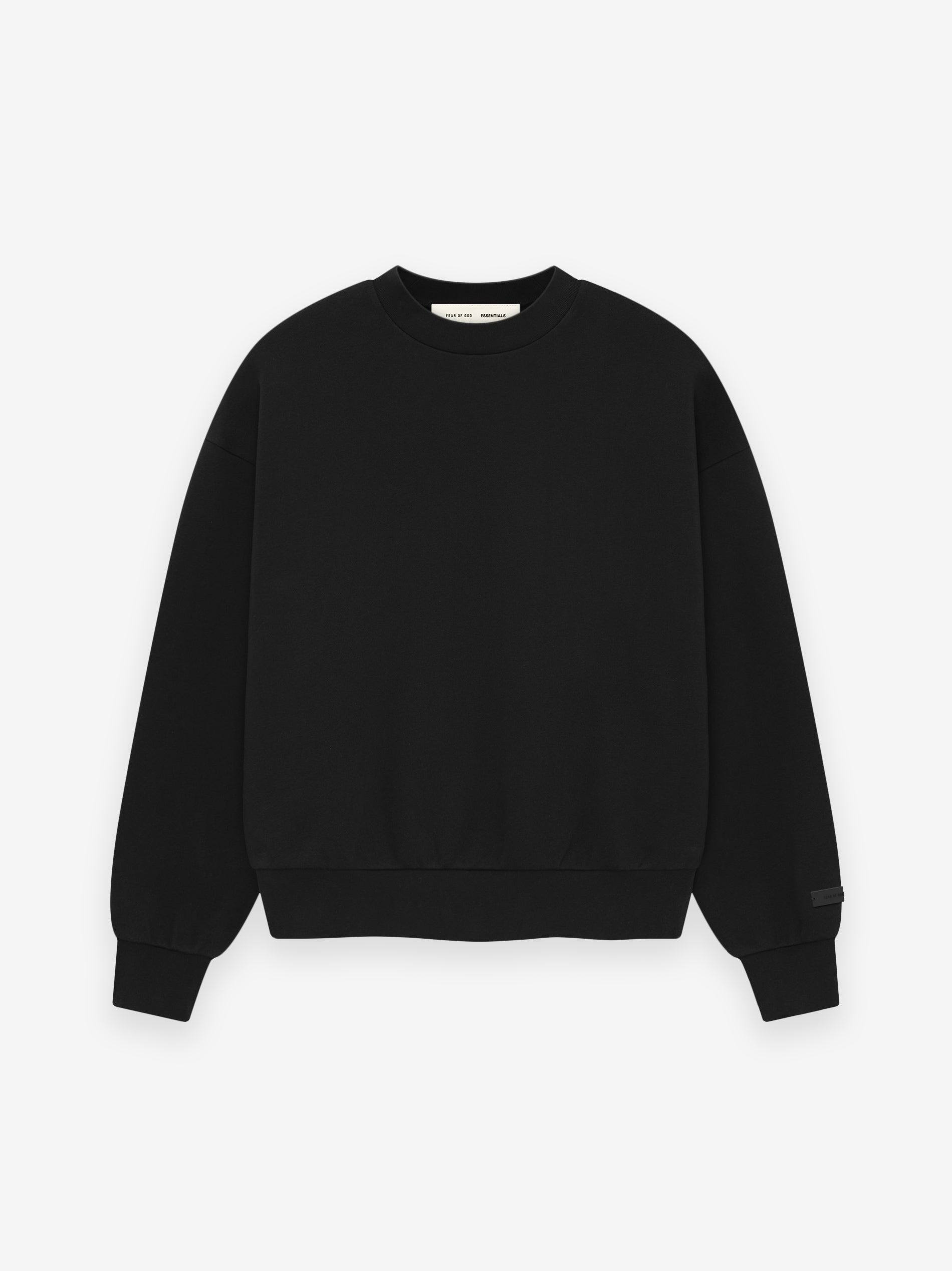 Essentials Classic Crewneck Sweatshirt Jet Black
