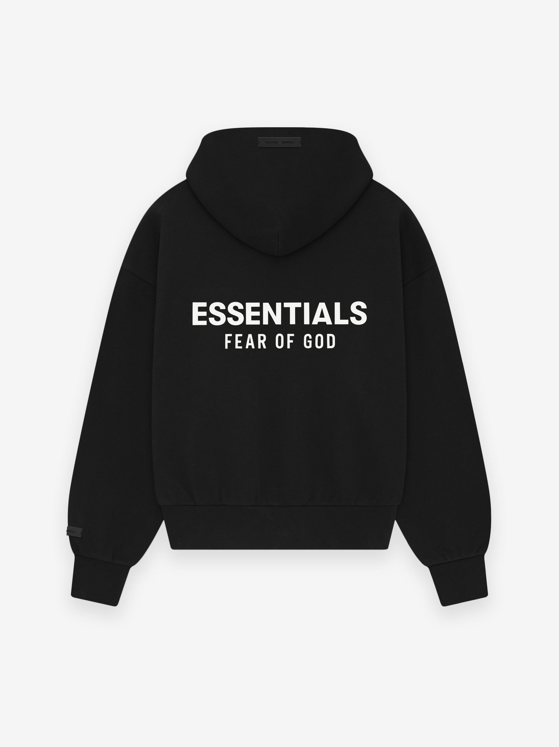 Essentials Classic Full Zip-Up Hoodie Jet Black
