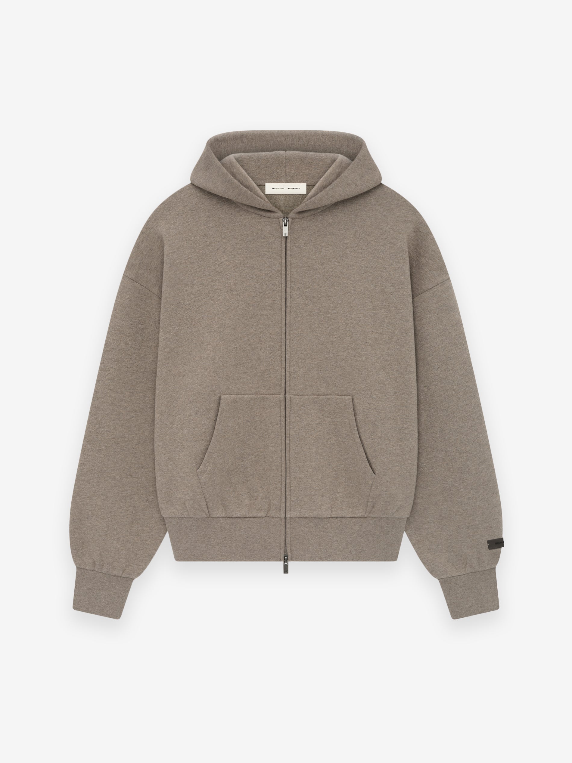 Essentials Classic Full  Zip Up Hoodie Homestead Heather