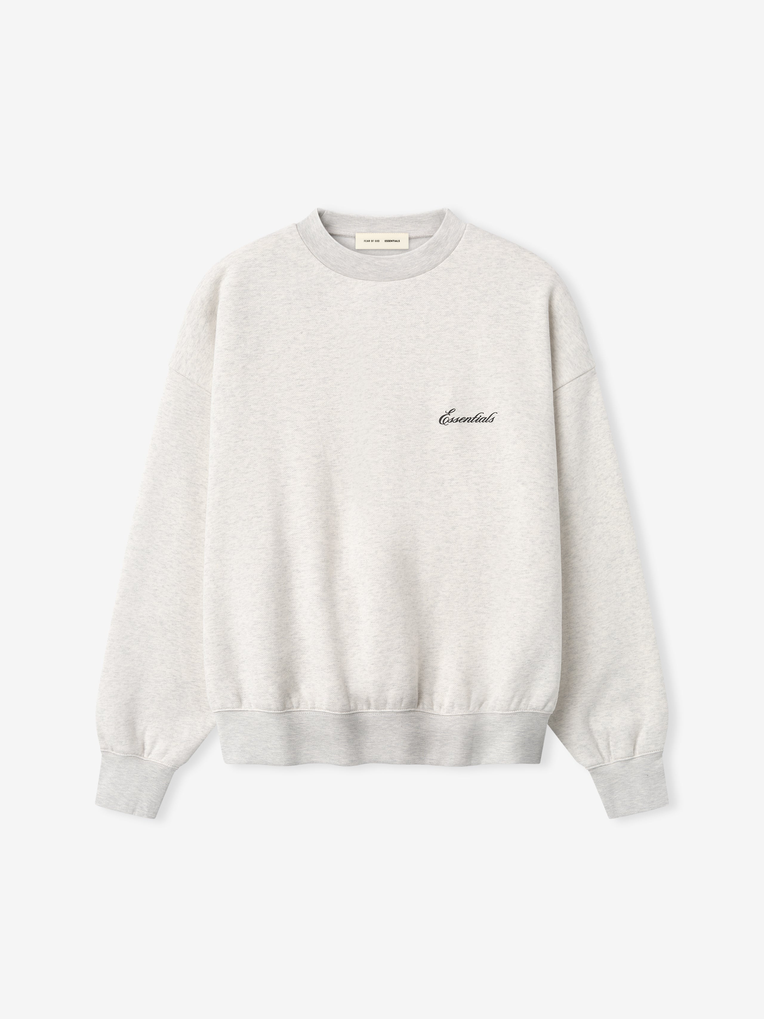 Essentials Signature Ss26 Classic Crewneck Sweatshirt Oatmeal Heather