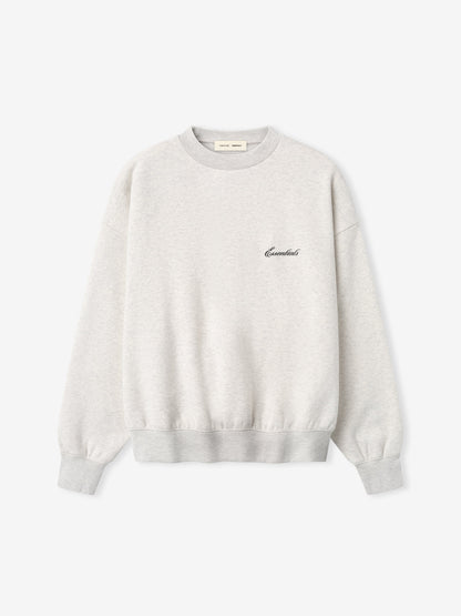 Essentials Signature Ss26 Classic Crewneck Sweatshirt Oatmeal Heather
